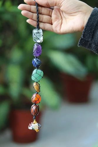 Hanging Seven Chakra Healing Stone